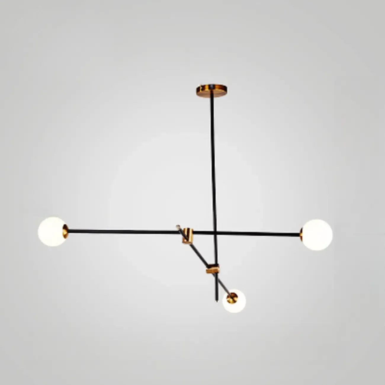 6-Light Black Industrial Sputnik Chandelier