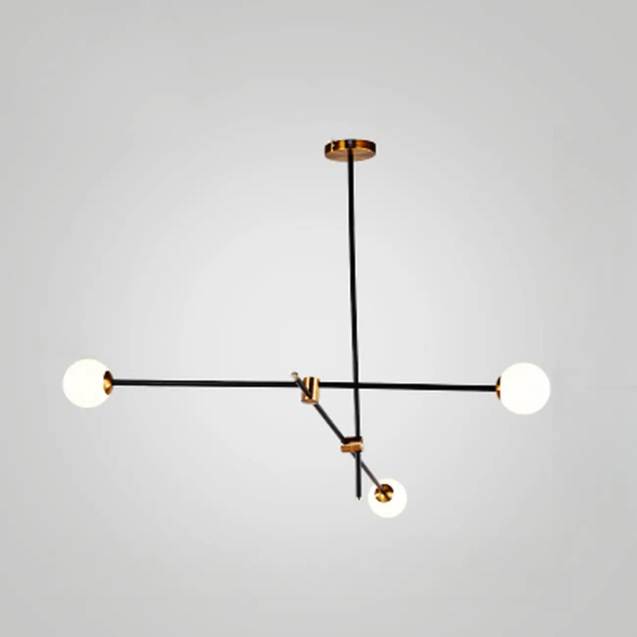 6-Light Black Industrial Sputnik Chandelier