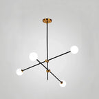 6-Light Black Industrial Sputnik Chandelier