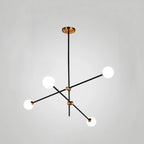 6-Light Black Industrial Sputnik Chandelier