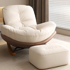 Scandinavian Upholstered Rocking Chair with Optional Ottoman