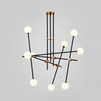 6-Light Black Industrial Sputnik Chandelier