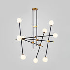 6-Light Black Industrial Sputnik Chandelier