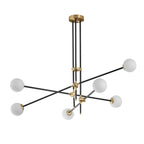 6-Light Black Industrial Sputnik Chandelier