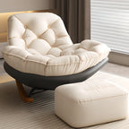Scandinavian Upholstered Rocking Chair with Optional Ottoman