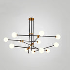 6-Light Black Industrial Sputnik Chandelier