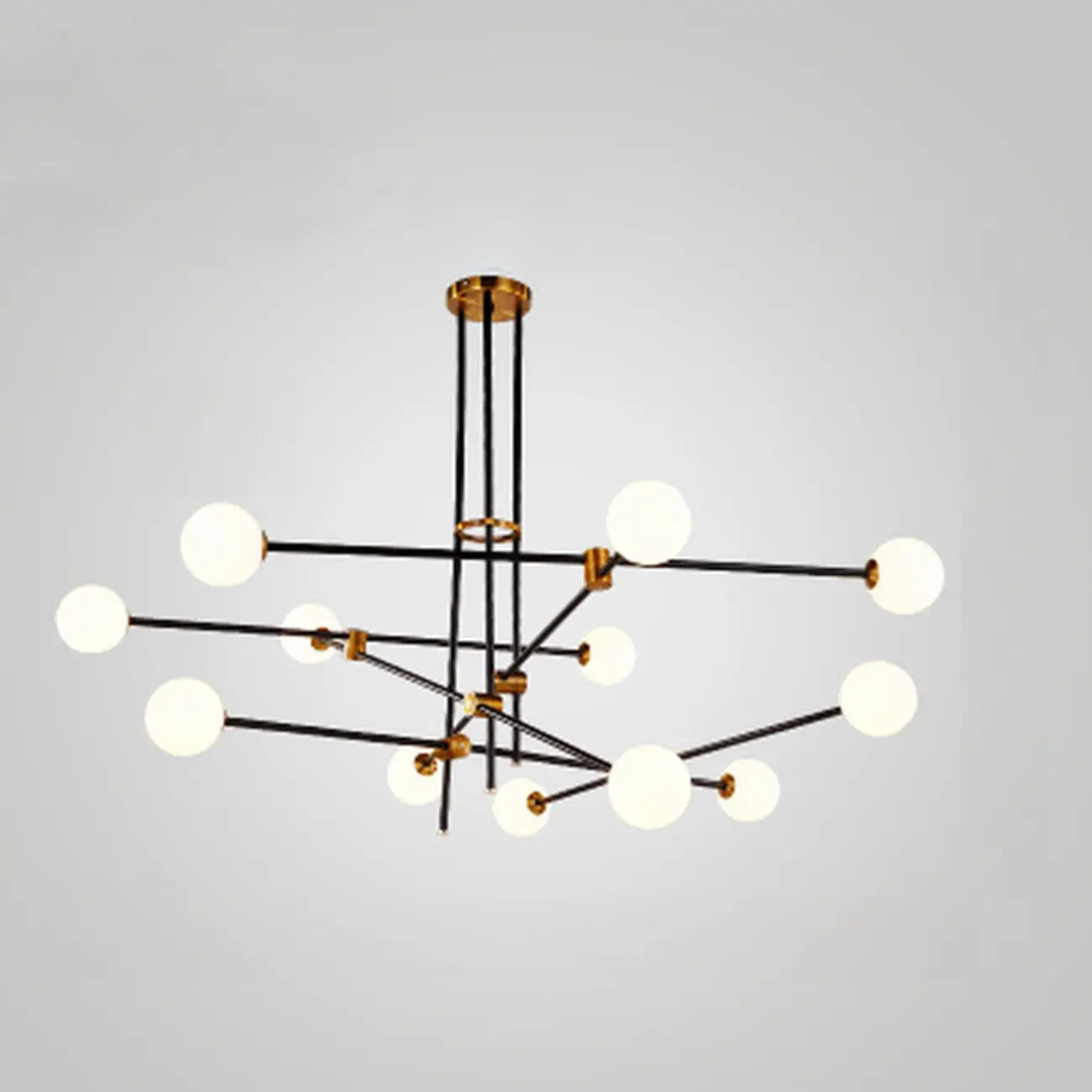 6-Light Black Industrial Sputnik Chandelier