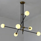 6-Light Black Industrial Sputnik Chandelier