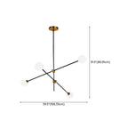 6-Light Black Industrial Sputnik Chandelier