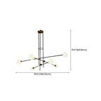 6-Light Black Industrial Sputnik Chandelier