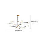 6-Light Black Industrial Sputnik Chandelier