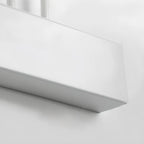 Modern White LED Bathroom Vanity Light with Wood Accent