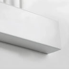 Modern White LED Bathroom Vanity Light with Wood Accent