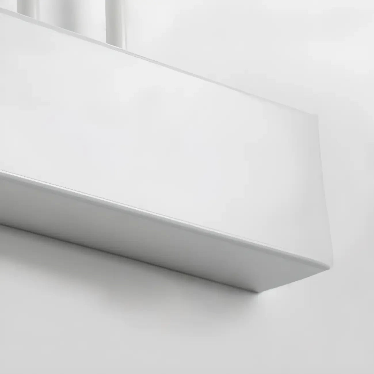 Modern White LED Bathroom Vanity Light with Wood Accent