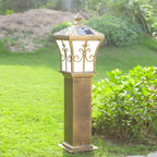 LED Rustic Metal Gold Bollard Lighting for Courtyard Path