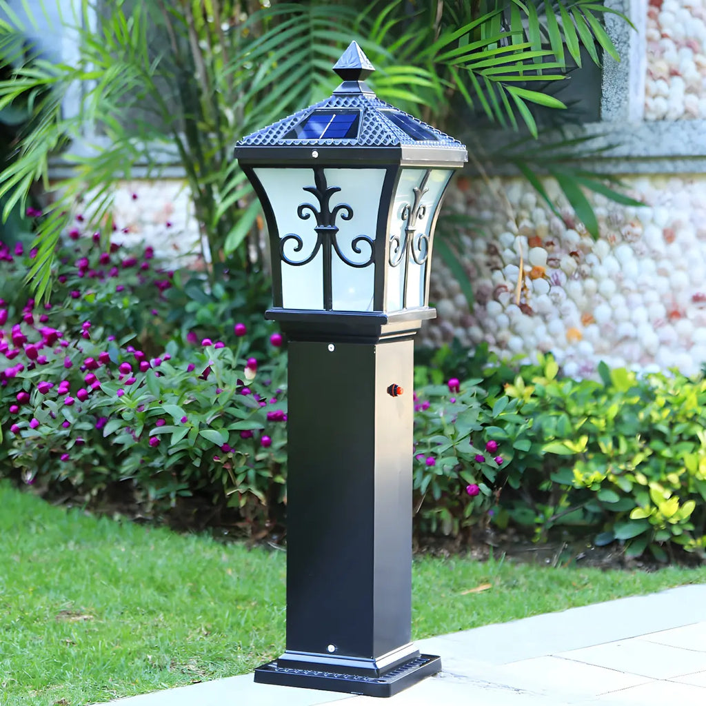 LED Rustic Metal Gold Bollard Lighting for Courtyard Path
