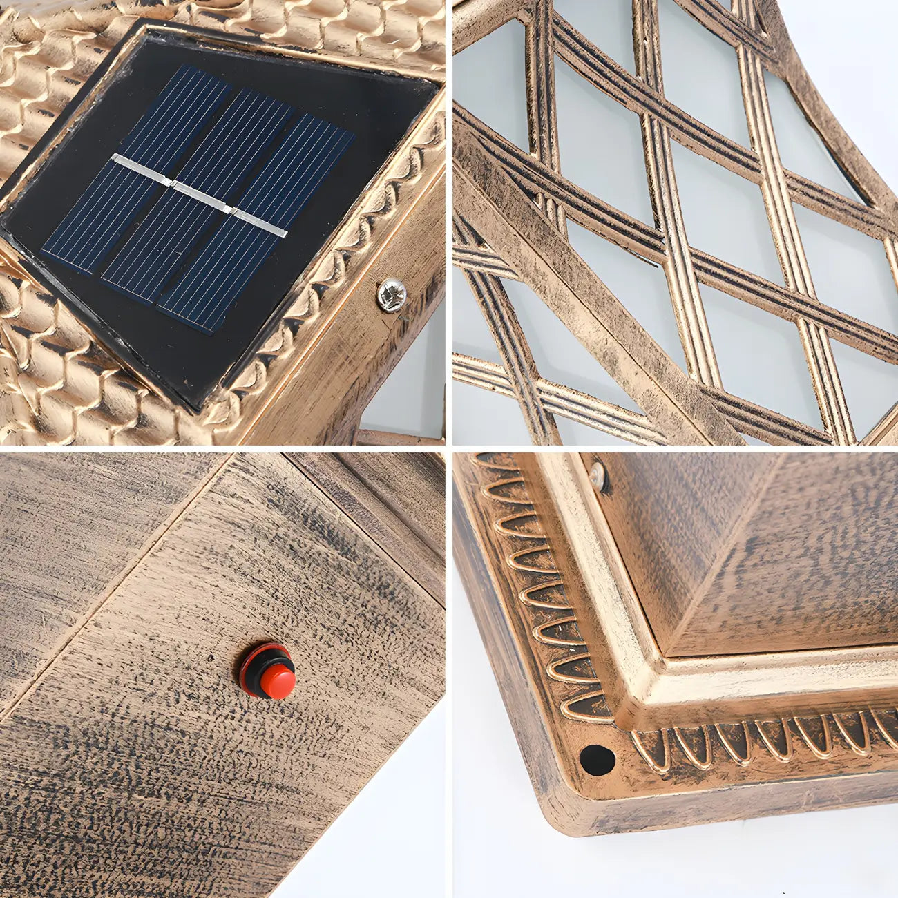 LED Rustic Metal Gold Bollard Lighting for Courtyard Path