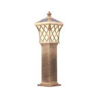 LED Rustic Metal Gold Bollard Lighting for Courtyard Path