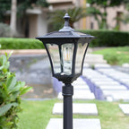 Solar LED Pagoda Bollard Light for Outdoor Landscape Lighting