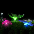 Plastic Blue Butterfly Shaped LED Lawn Decor Light