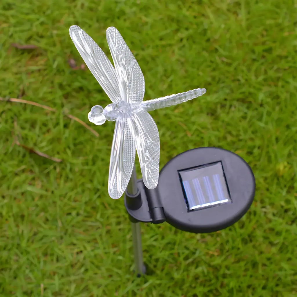 Plastic Blue Butterfly Shaped LED Lawn Decor Light