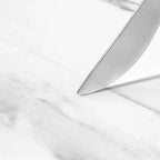 LED Lighting White Marble 3-Drawer Storage Nightstand