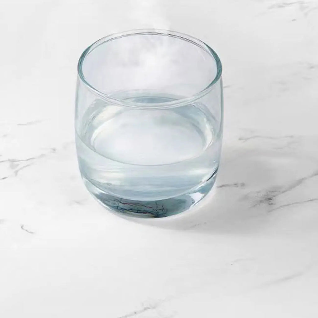 LED Lighting White Marble 3-Drawer Storage Nightstand