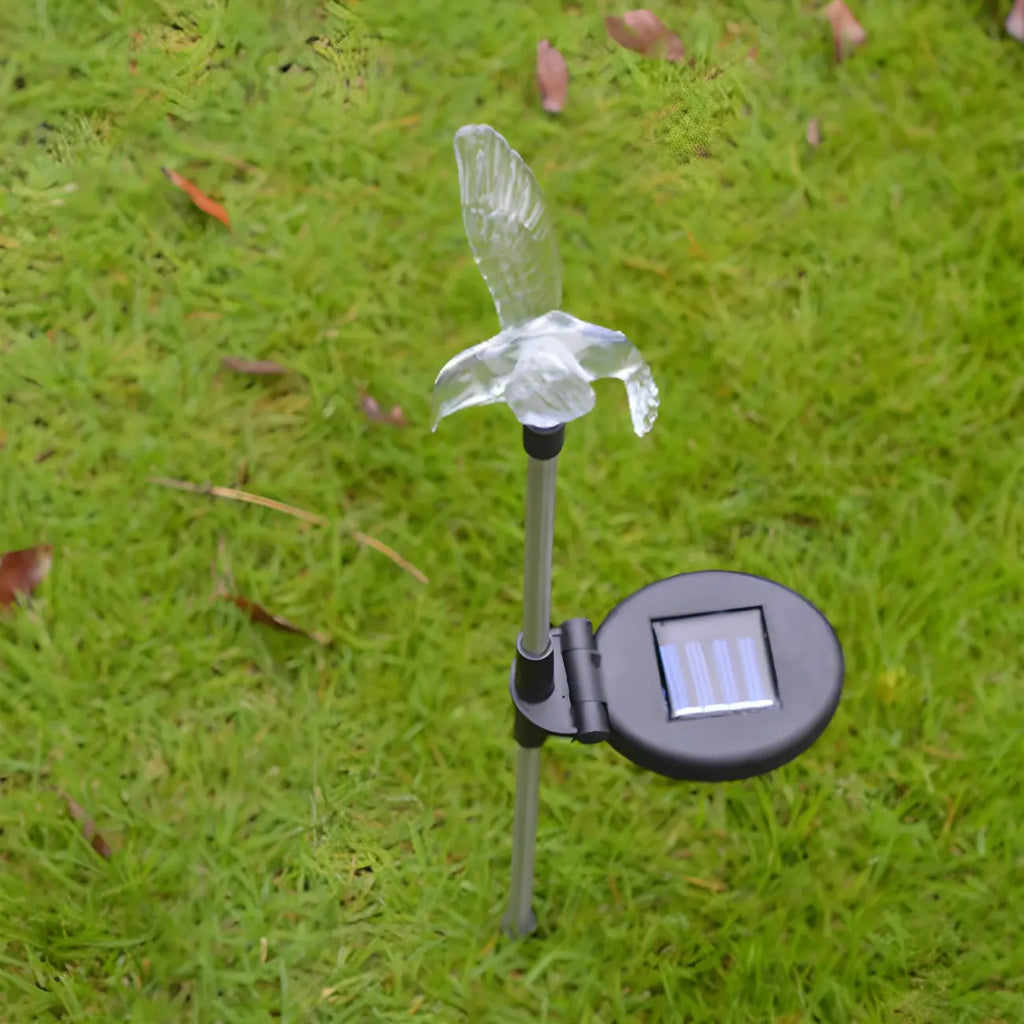 Plastic Blue Butterfly Shaped LED Lawn Decor Light