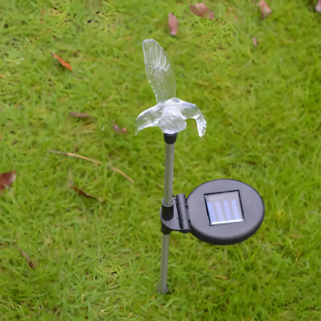 Plastic Blue Butterfly Shaped LED Lawn Decor Light