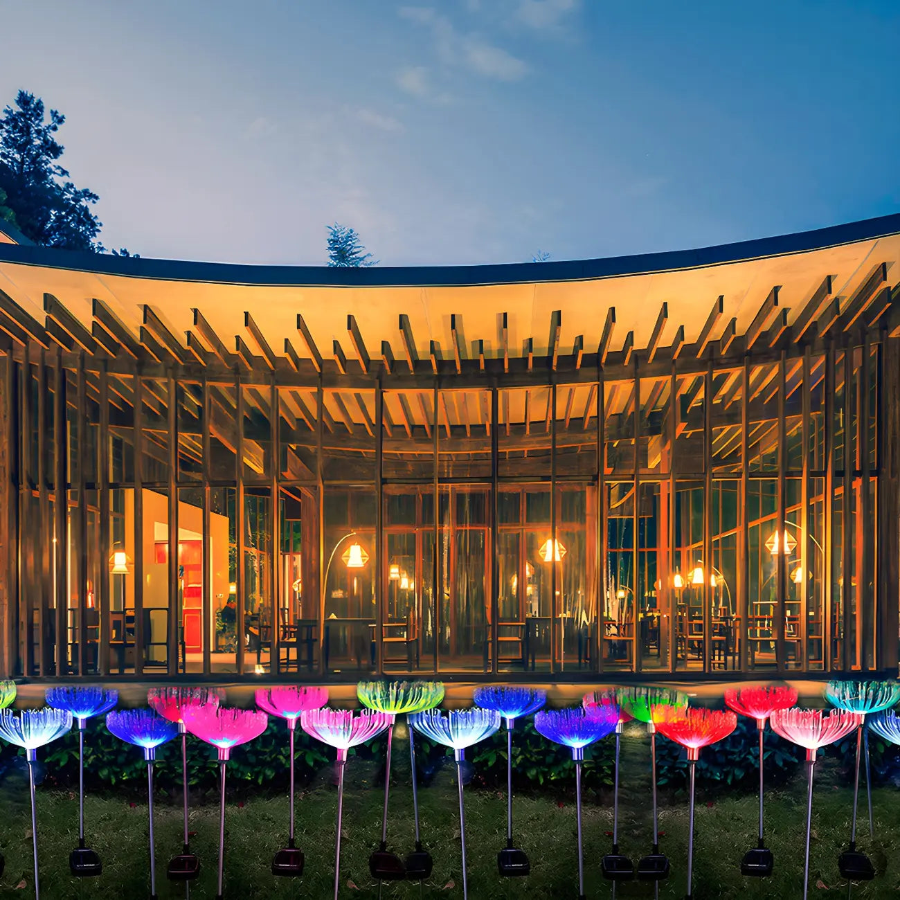 Modern Jellyfish Solar Garden Landscape Lighting