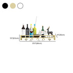 Simple Rectangle Black Wall Mounted Metal Wine Rack