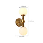 Medieval Globe Gold Vanity Light in Glass Lampshade
