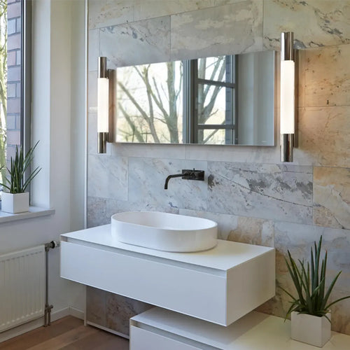 1-Light Minimalist Tube LED Vanity Light for Bathroom