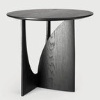 20-inch Natural Wood Round Side Table for Living Room