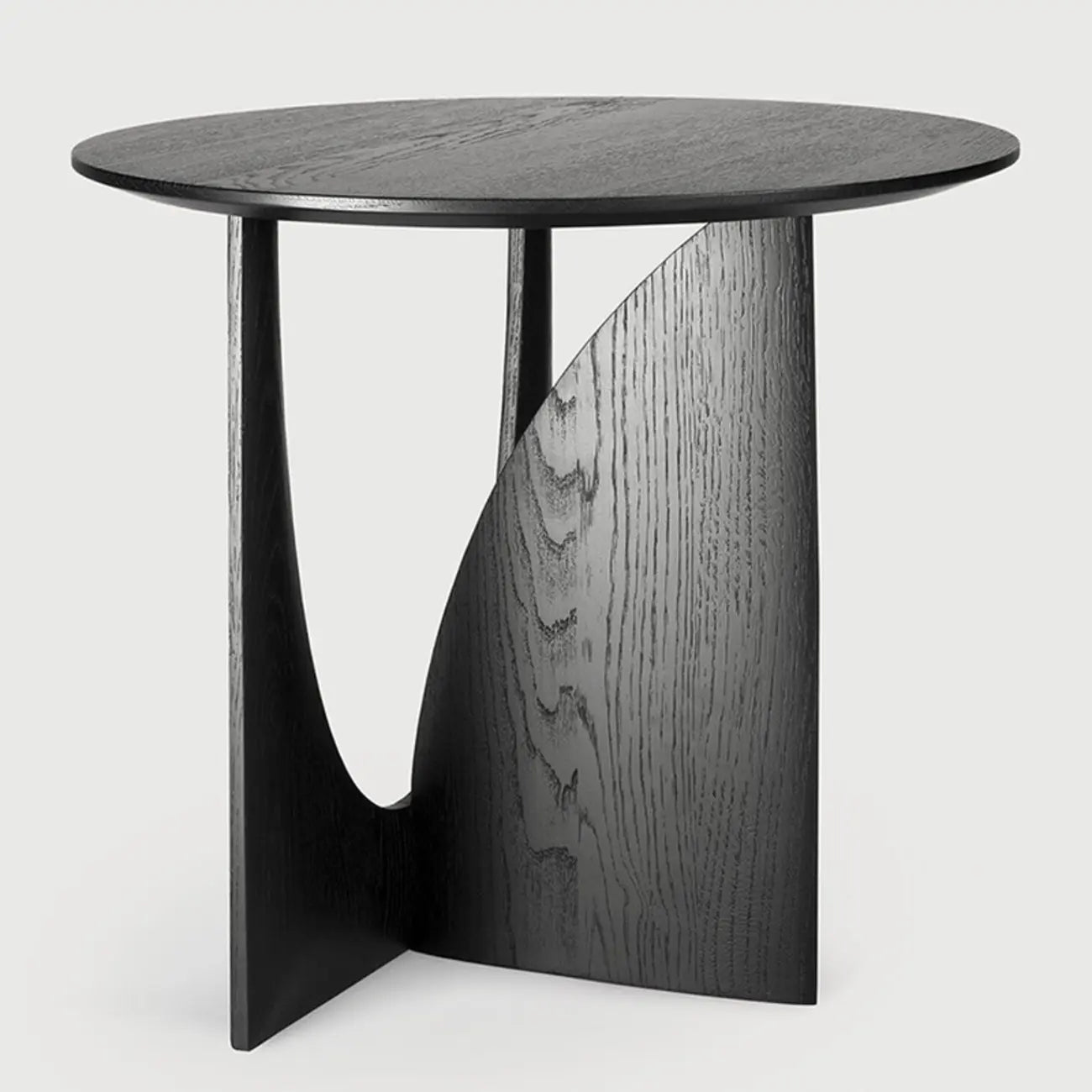 20-inch Natural Wood Round Side Table for Living Room