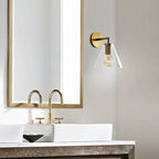 Versatile Bathroom Mini Vanity Light with Clear Glass Shade