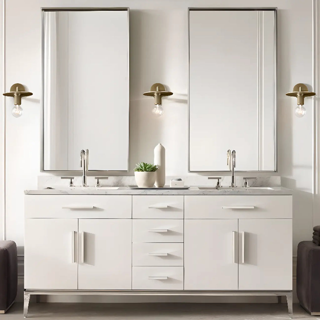 Versatile Bathroom Mini Vanity Light with Clear Glass Shade