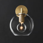 Versatile Bathroom Mini Vanity Light with Clear Glass Shade