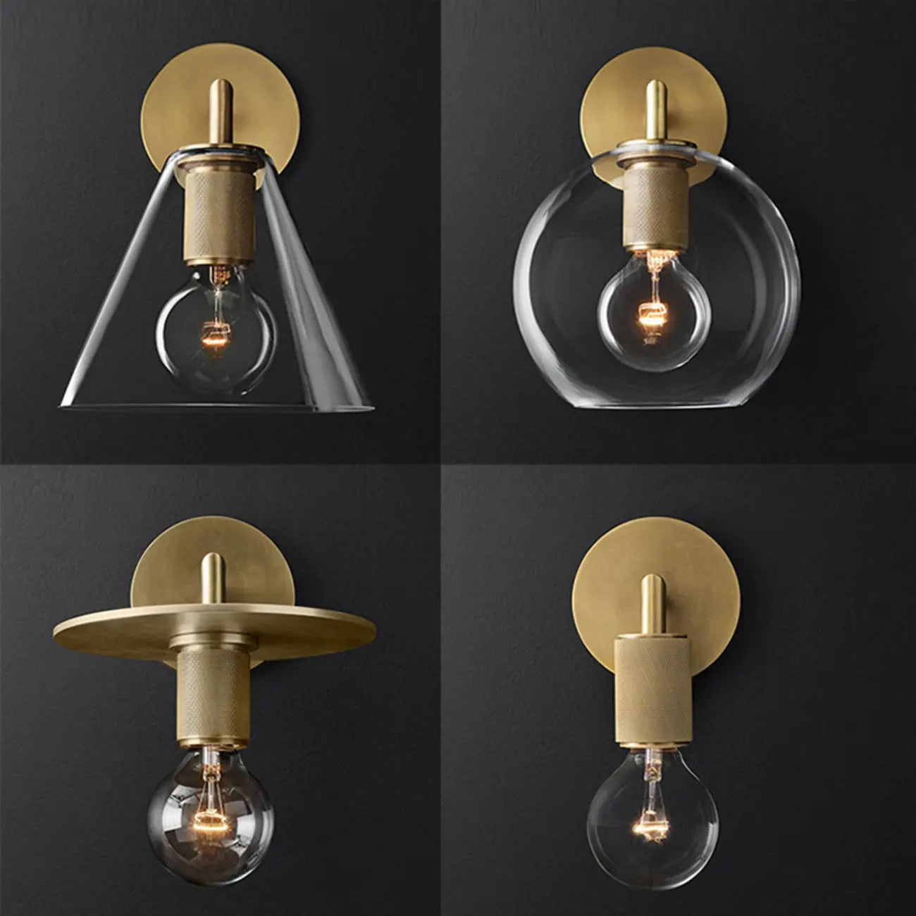 Versatile Bathroom Mini Vanity Light with Clear Glass Shade
