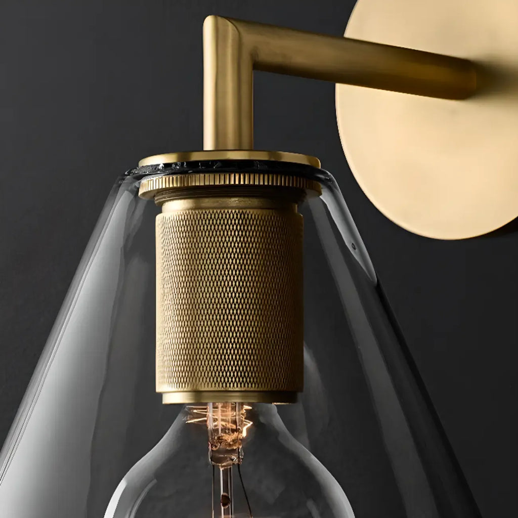 Versatile Bathroom Mini Vanity Light with Clear Glass Shade