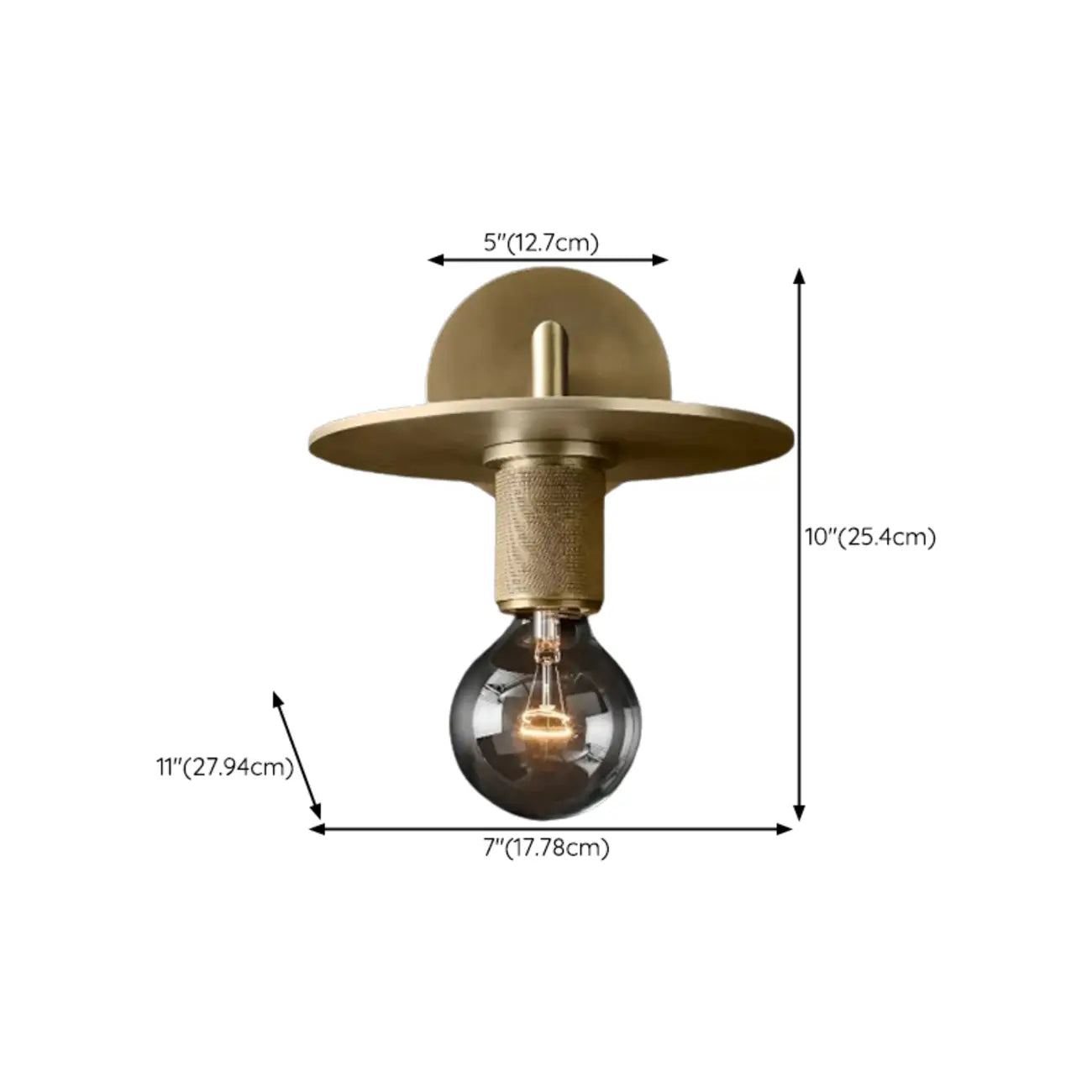 Versatile Bathroom Mini Vanity Light with Clear Glass Shade