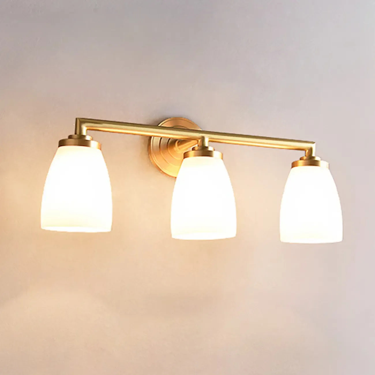 Opal Glass Modern Wall-mounted Vanity Light for Bathroom