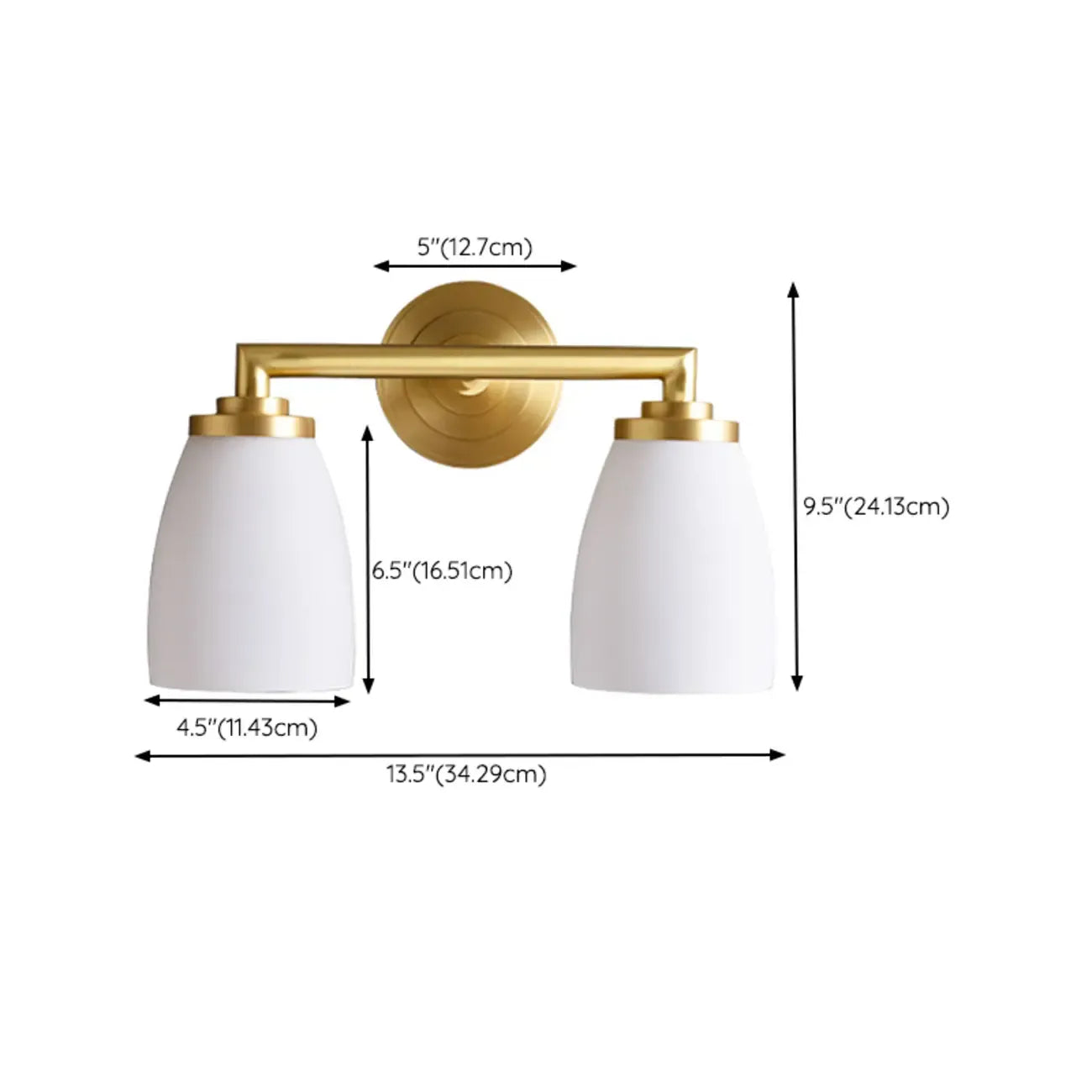 Opal Glass Modern Wall-mounted Vanity Light for Bathroom