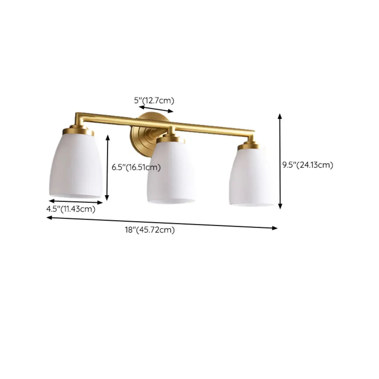 Opal Glass Modern Wall-mounted Vanity Light for Bathroom