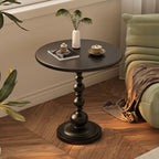 Nordic Round Black Metal Accent Table for Living Room