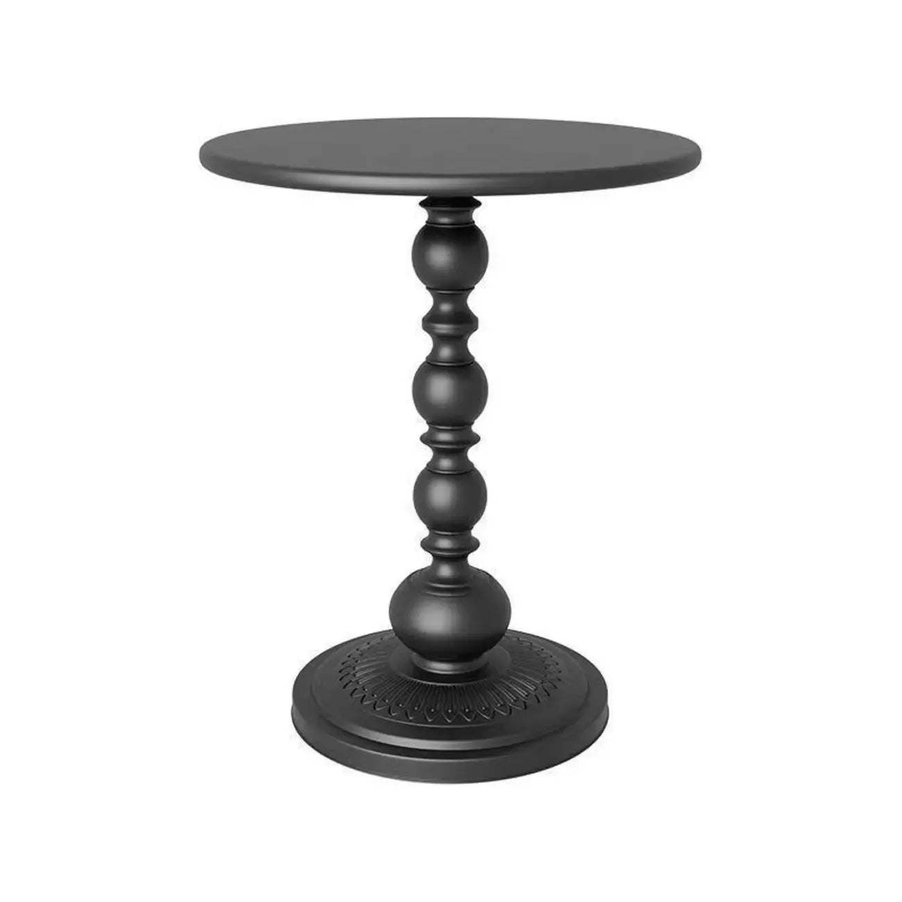 Nordic Round Black Metal Accent Table for Living Room