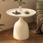 Nordic Round Black Metal Accent Table for Living Room
