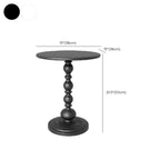 Nordic Round Black Metal Accent Table for Living Room