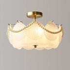 Geometric Round Ceiling Light Fixture for Modern Living Room