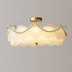 Geometric Round Ceiling Light Fixture for Modern Living Room